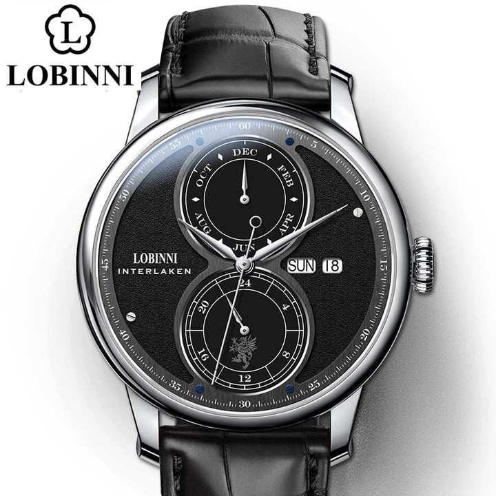 LOBINNI Automatic Mechanical watch men мужские часы relogio waterproof luxury latest business wristwatch erkek kol saati - bertofonsi