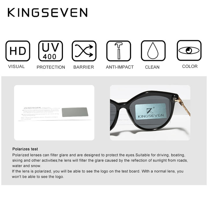 KINGSEVEN 2022 Polarized Women's Sunglasses Gradient Lens Luxury Sun glasses Brand Lentes de sol Mujer - bertofonsi