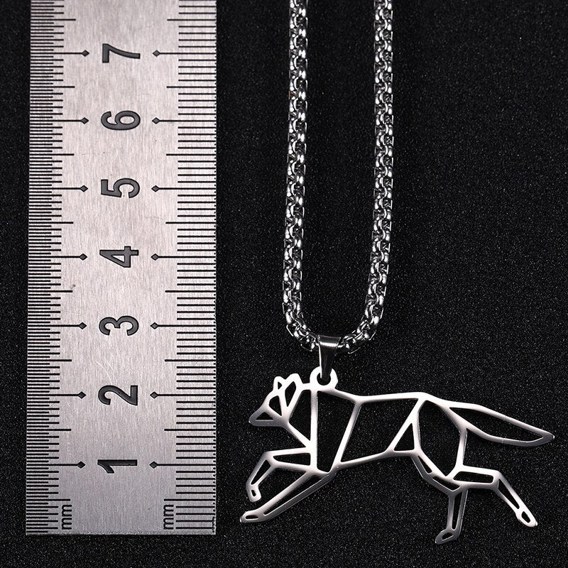 My shape 316L Stainless Steel Necklace for Men Rabbit Tiger Leopard Wolf Fox Cat Bear Unicorn Animal Necklaces Fashion Jewelry - bertofonsi