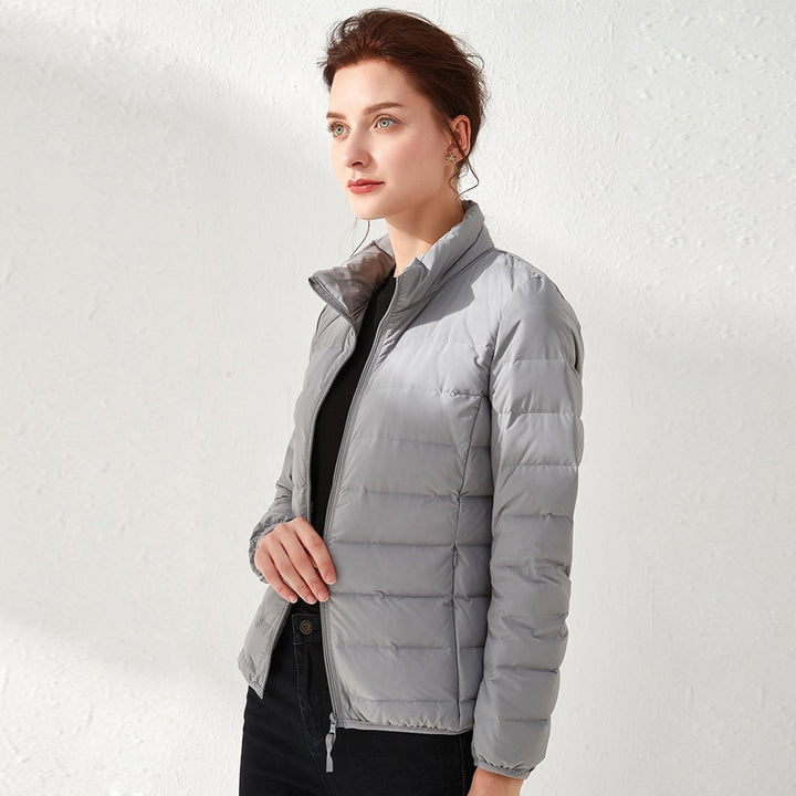 Woman's Jacket Matt Fabric Ultra Light Winter 90% Duck Down Jackets Warm Coat Parka Female Solid Waterproof Seamless Outwear - bertofonsi