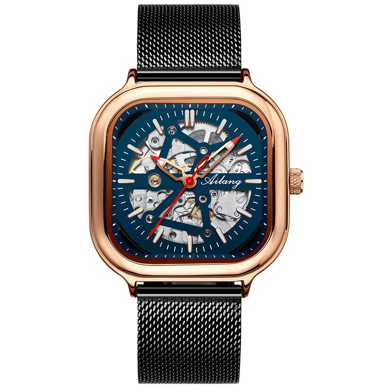 AILANG Watch Men 2020 New Automatic Mechanical Watch Black Technology Student Brand Miller Genuine - bertofonsi