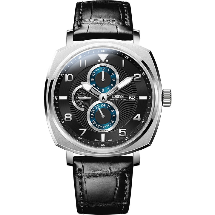 Lobinni Sapphire Crystal Men Automatic Mechanical Watches 50m Wristwatch - bertofonsi