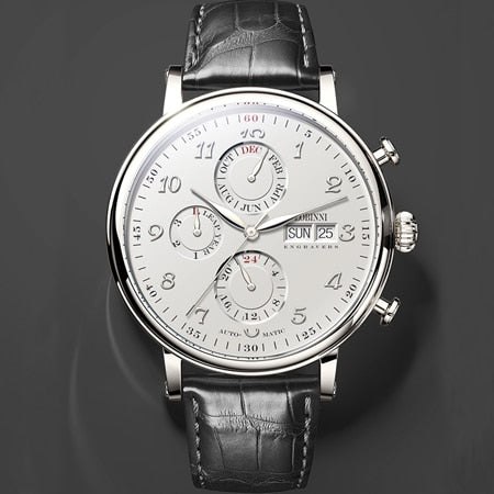 Luxury Brand Switzerland LOBINNI Perpetual Calendar Automatic Mechanical Men's Watches Sapphire Multi-function Clock L13019-8 - bertofonsi