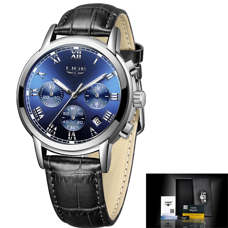 Luxury Brand LIGE Rose Gold Watches For Women Quartz Wrist watch Fashion Ladies Bracelet Waterproof Watch Clock Relogio Feminino - bertofonsi