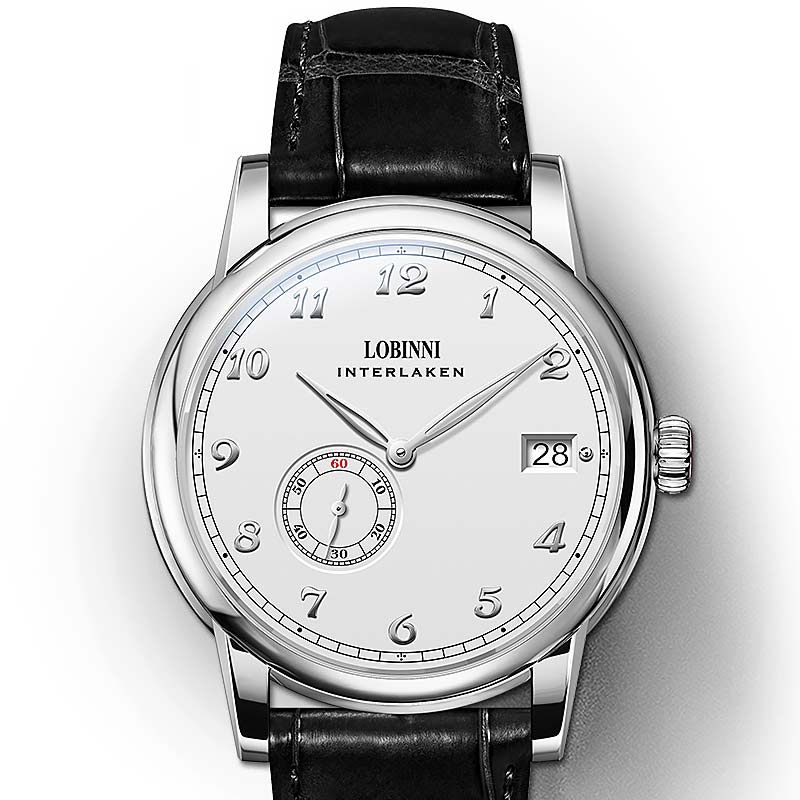 Lobinni Switzerland Luxury Brand 2021 New Products Mens Watch Mini Rotor Movement Watch Super Thin Automatic Mechanical Watch - bertofonsi