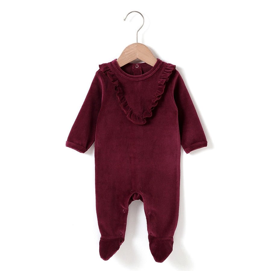 Baby rompers long sleeves children clothing baby overalls kids boys clothes girls clothes baby jumpsuit frill footies rompers - bertofonsi