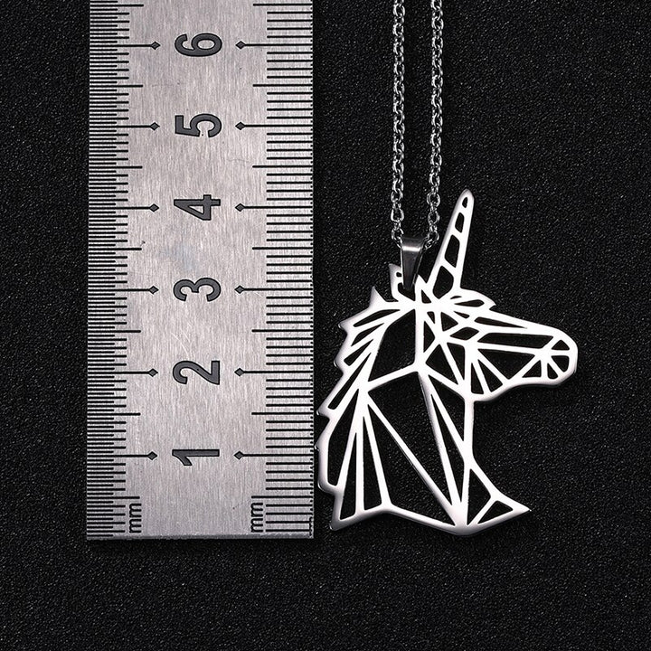 My shape 316L Stainless Steel Necklace for Men Rabbit Tiger Leopard Wolf Fox Cat Bear Unicorn Animal Necklaces Fashion Jewelry - bertofonsi