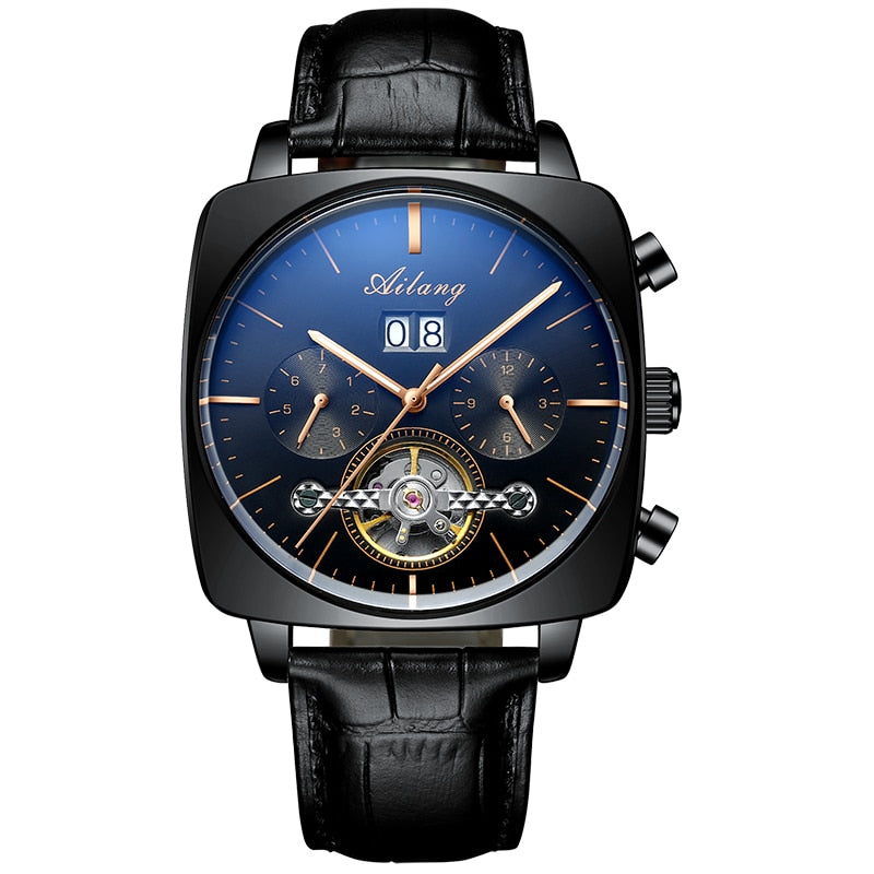 2022AILANG famous brand watch montre automatique luxe chronograph Square Large Dial Watch Hollow Waterproof mens fashion watches - bertofonsi
