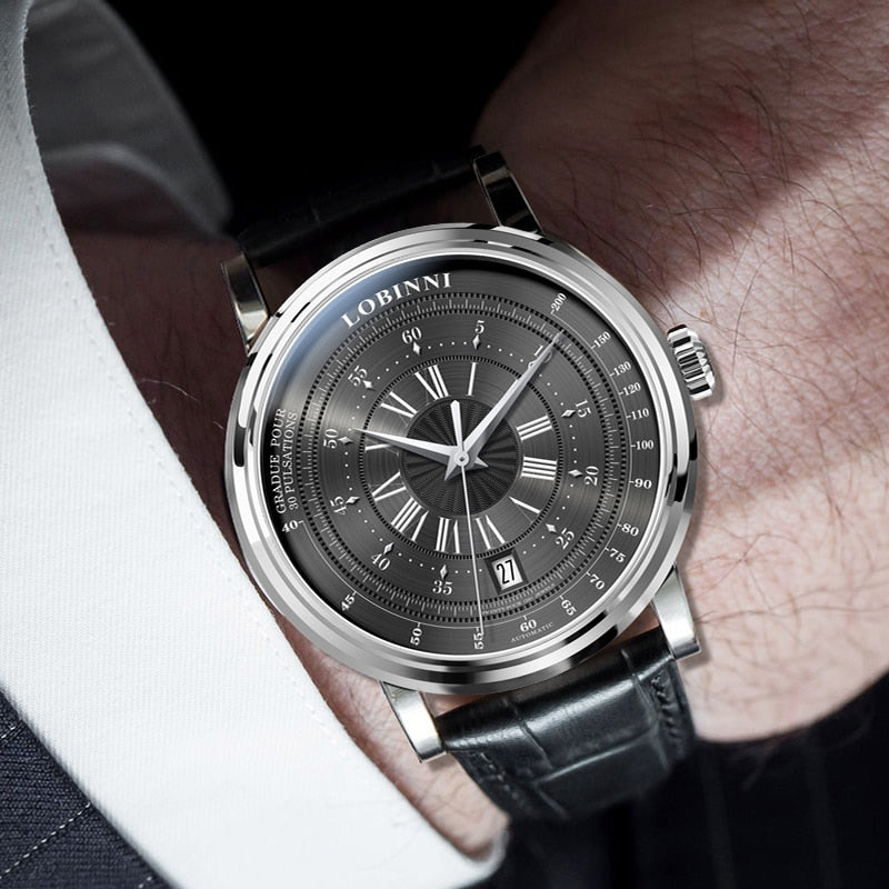 LOBINNI New Men Watches Top Luxury Brand Japan Import NH35A SII O Auto Mechanical MOVT Men's Clock Sapphire reloj hombre L1018 - bertofonsi