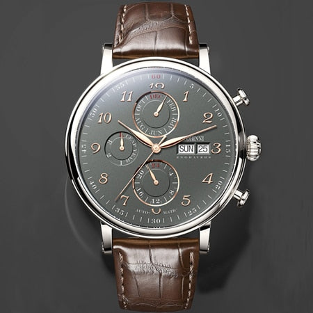 Luxury Brand Switzerland LOBINNI Perpetual Calendar Automatic Mechanical Men's Watches Sapphire Multi-function Clocks L13019-9 - bertofonsi