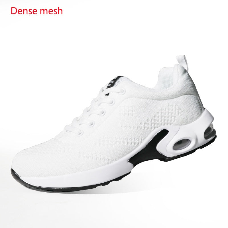 Casual Women Sneakers Air Cushion Platform Flat Shoes Femme Tennis Trainers Breathable Fly Wire Hit Color Comfort Zapatos Mujer - bertofonsi