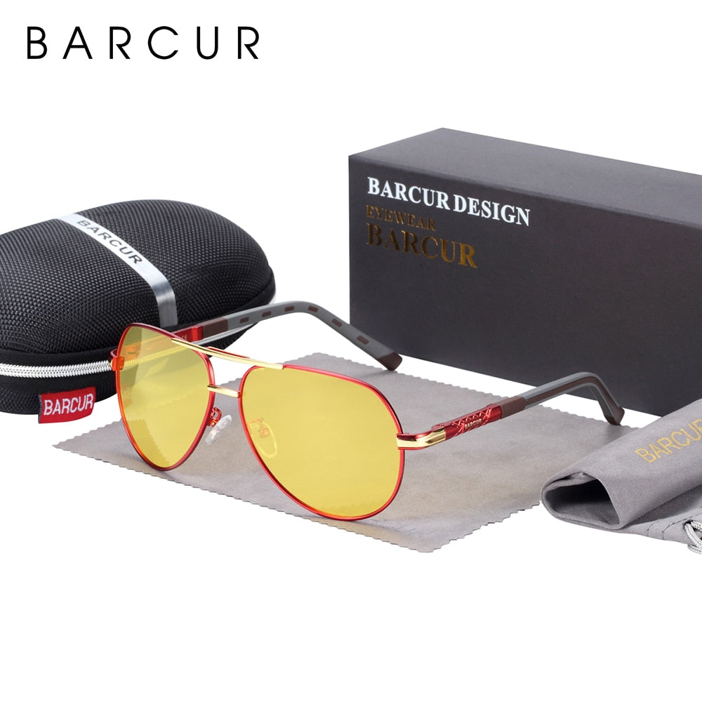 BARCUR Original Night Vision Glasses Luxury Brand Night Driving Glasses - bertofonsi