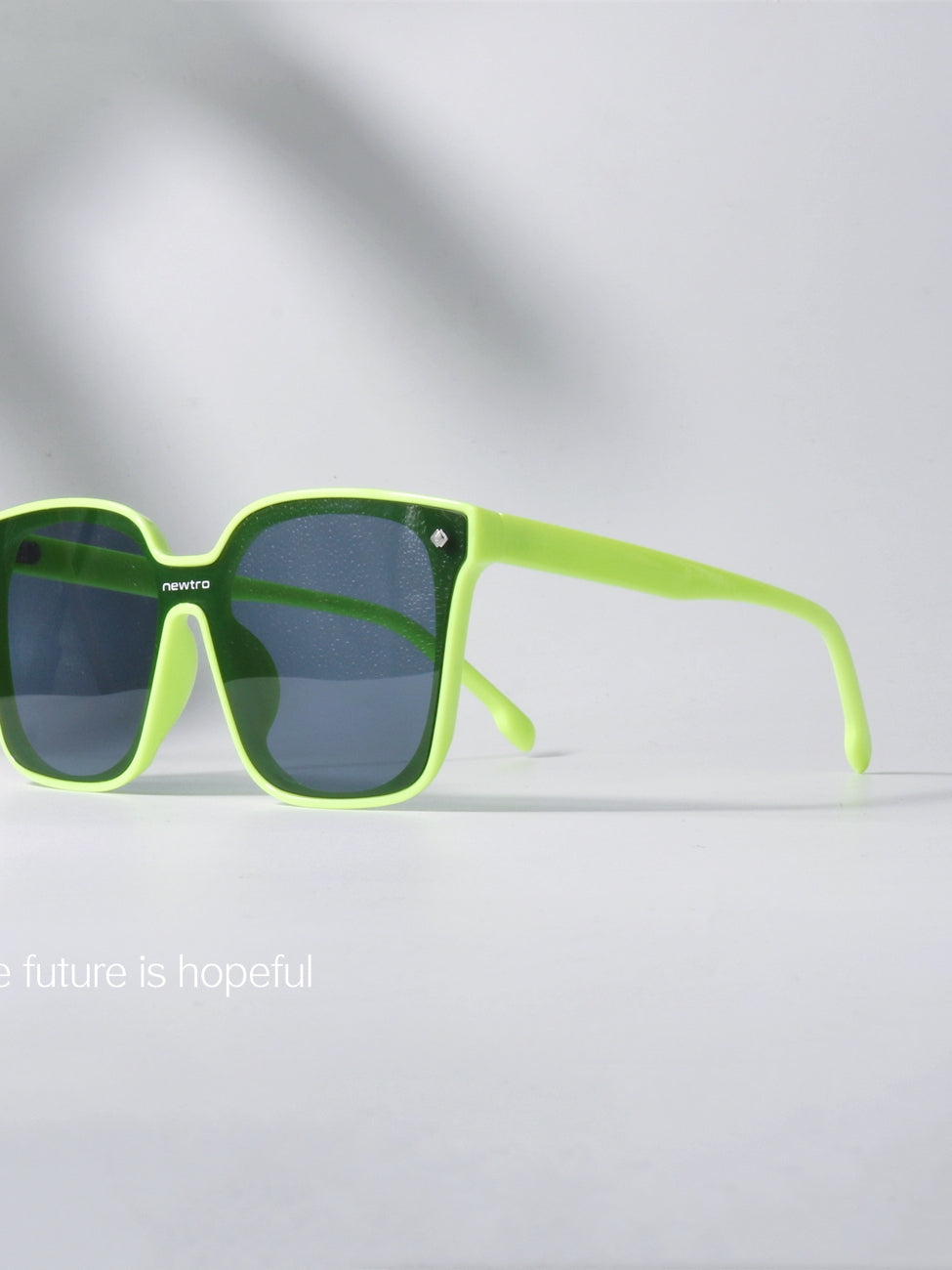 Fluorescent Green One-Piece Sun Glasses UV400 Anti-UV Radiation Color Collision Design One-Piece Personalized Sunglasses - bertofonsi