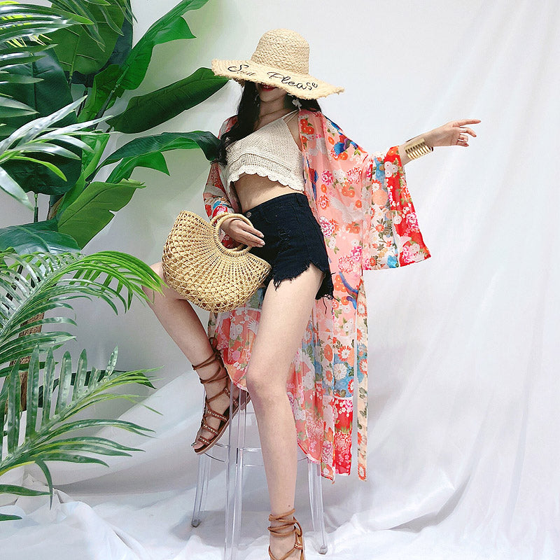 Cardigan Long Sleeve Beach Super Fairy Outerwear Sun Protection Clothing Kimono - bertofonsi