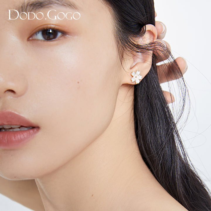 Women's Niche Design Cherry Blossom Earrings - bertofonsi