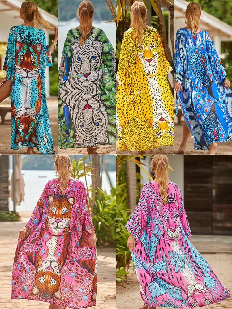 2023 Thailand Sanya Beach Beach Travel Sun Protection Clothing Cardigan Thin Long-Sleeved Jacket Mid-Length Blouse Fairy - bertofonsi