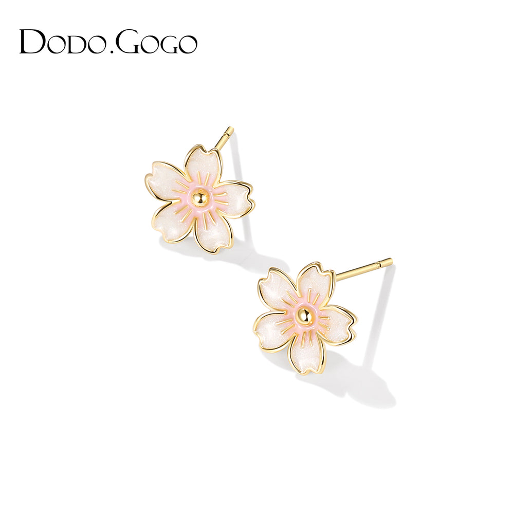 Women's Niche Design Cherry Blossom Earrings - bertofonsi