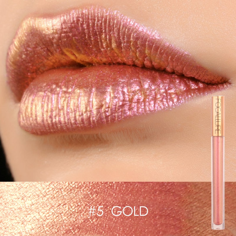 FOCALLURE 12 Color Chameleon Shiny Lip Gloss Liquid  Matte Long Lasting Bright Moisturizing Beauty Makeup Lipstick Cosmetics - bertofonsi
