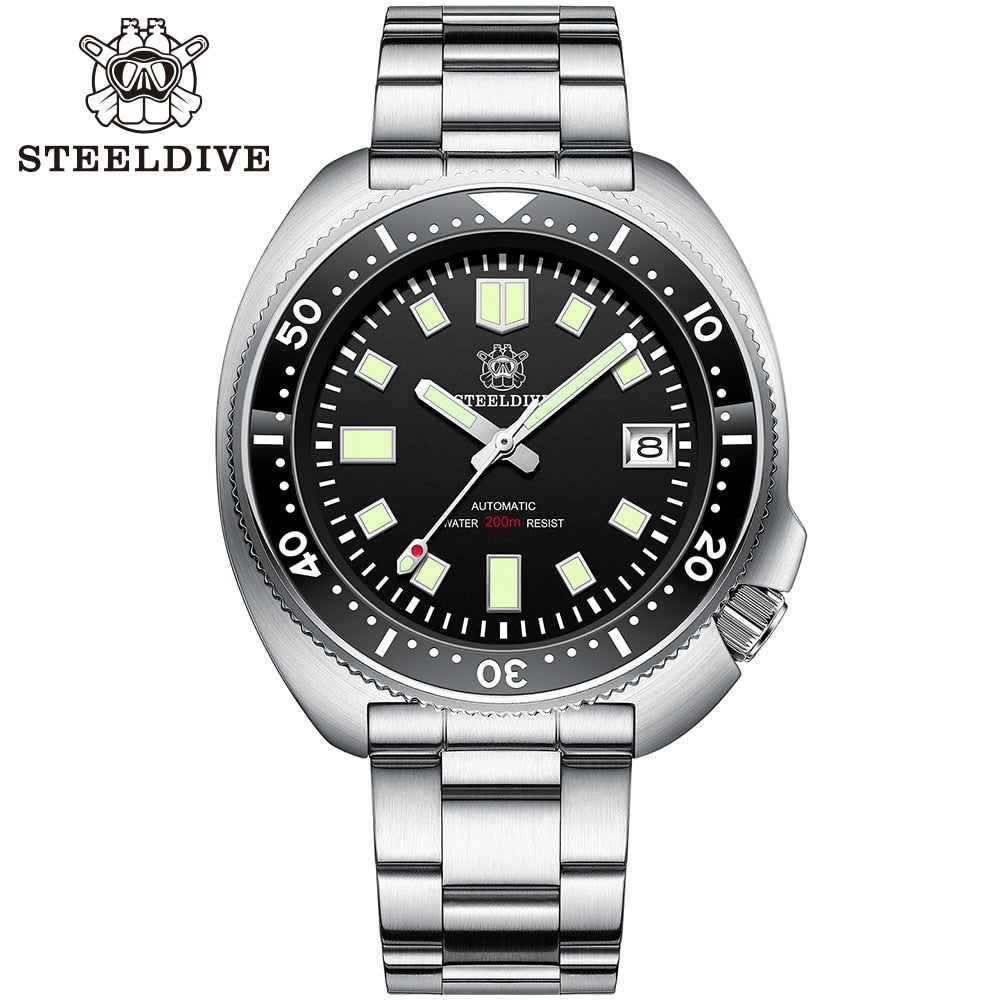 SD1970 Steeldive Brand 44MM Men NH35 Dive Watch with Ceramic Bezel - bertofonsi