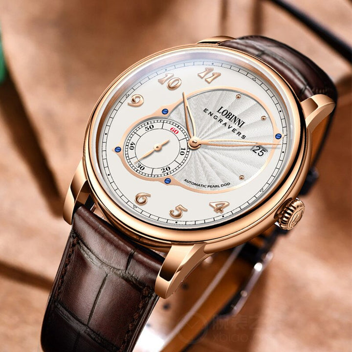 Switzerland LOBINNI Luxury Brand Micro-Rotor Automatic Mechanical Men's Watches Sapphire 50M Waterproof Ultra-thin Clock L1999 - bertofonsi