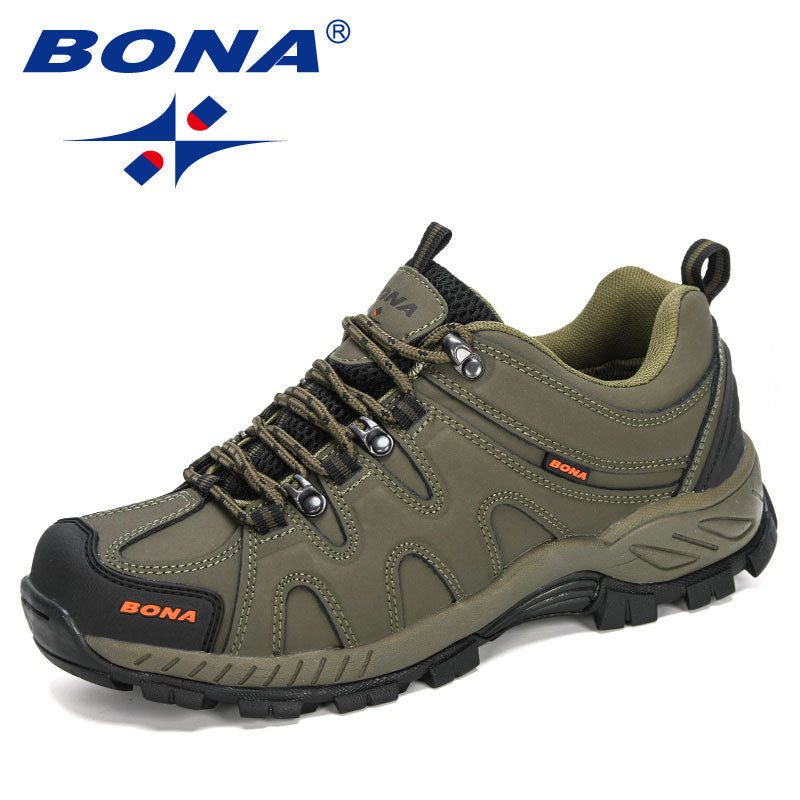 BONA New Arrival Classics Style Men Hiking Shoes Lace Up Men Sport Shoes Outdoor Jogging Trekking Sneakers Fast Free Shipping - bertofonsi