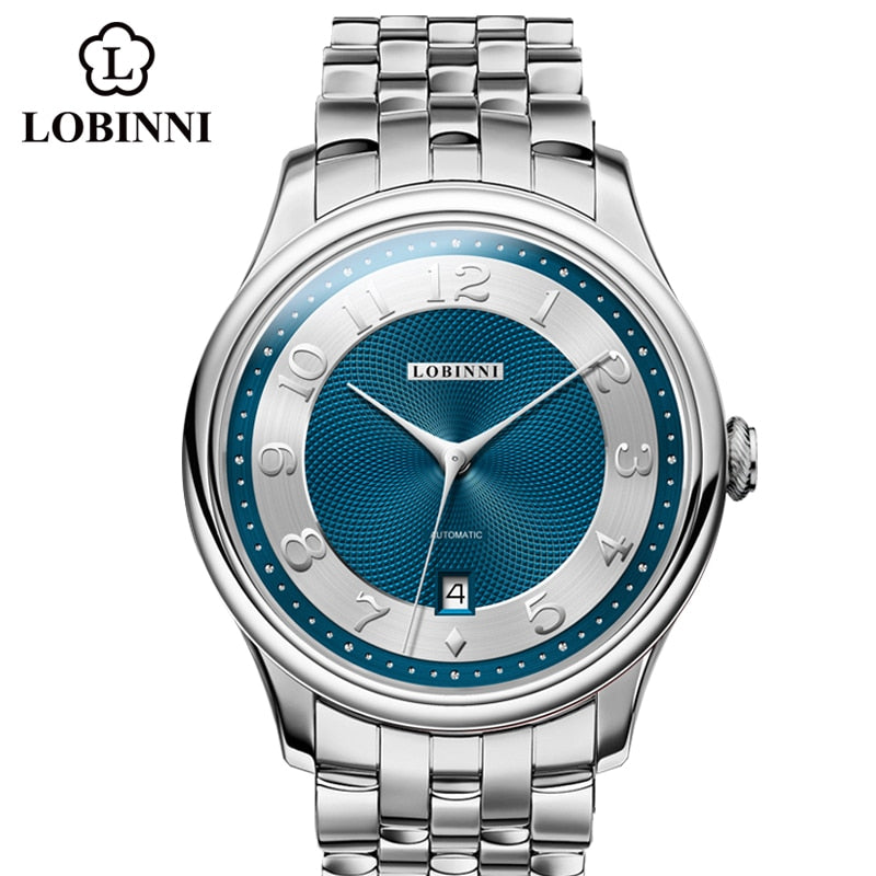 LOBINNI New Luxury Men Dress Watch Clous de Paris Dial Miyota 8215 Automatic Mechanical Watches Sapphire Simple Men's Wrist - bertofonsi