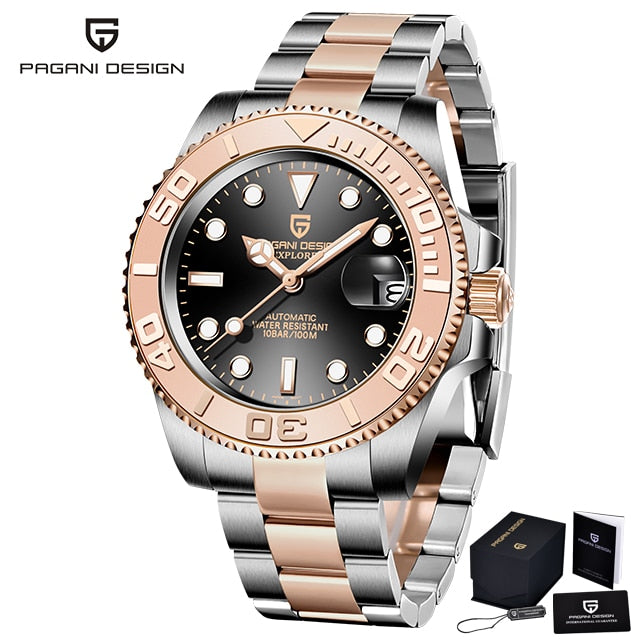 PAGANI Design Men Automatic Watch Sapphire Luxury Mechanical Wristwatch Stainless Steel Waterproof Watch Men relogio masculino - bertofonsi