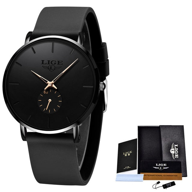 2022LIGE New Silicone Watches Mens Casual Fashion Sport Waterproof Clock Top Brand Luxury Quartz Men Watch Relogio Masculino+Box - bertofonsi