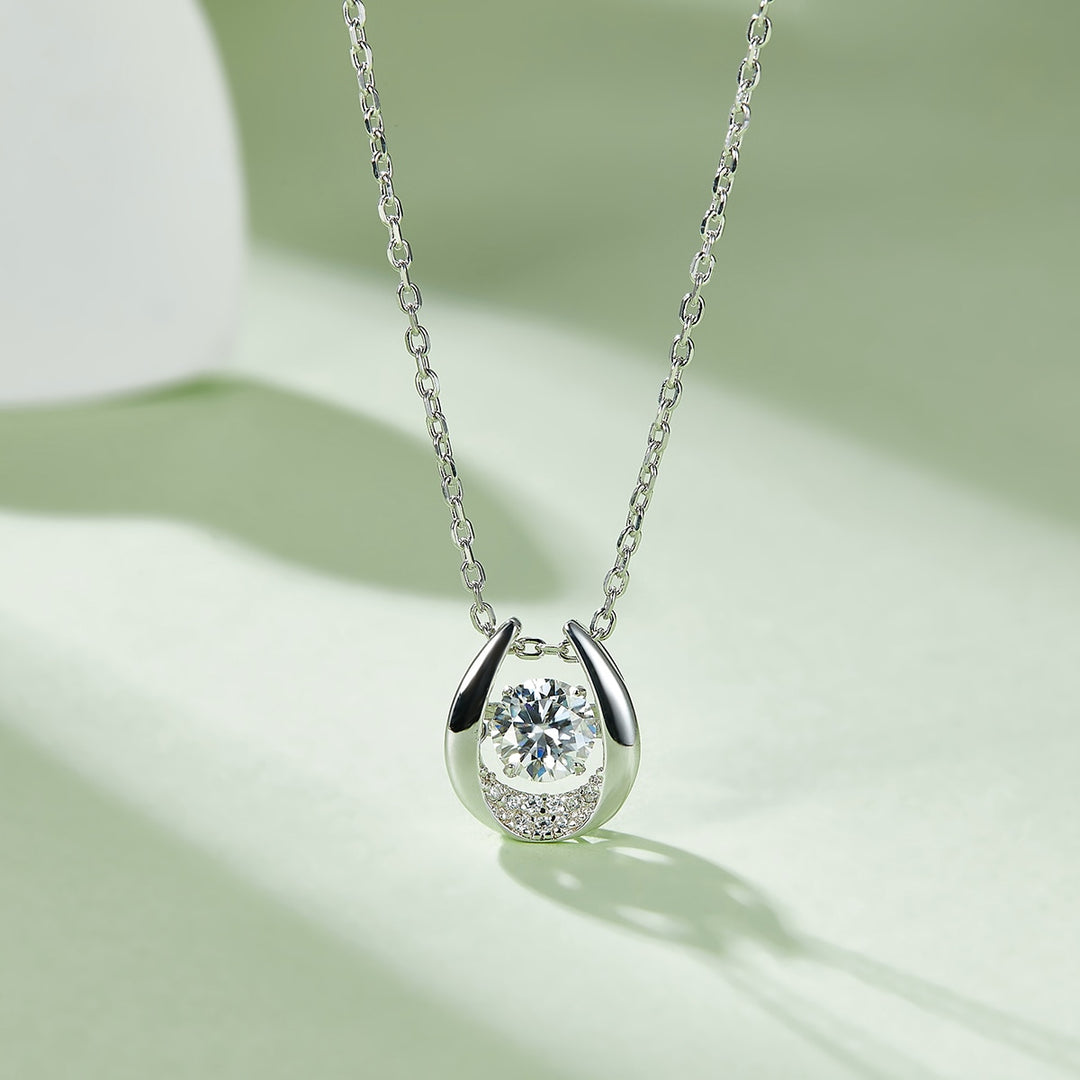 GEM&#39;S BALLET 925 Sterling Silver Twinkle Moissanite Jewelry 5.0mm 0.5Ct Moissanite Diamond Pendant Necklace For Women Wedding - bertofonsi