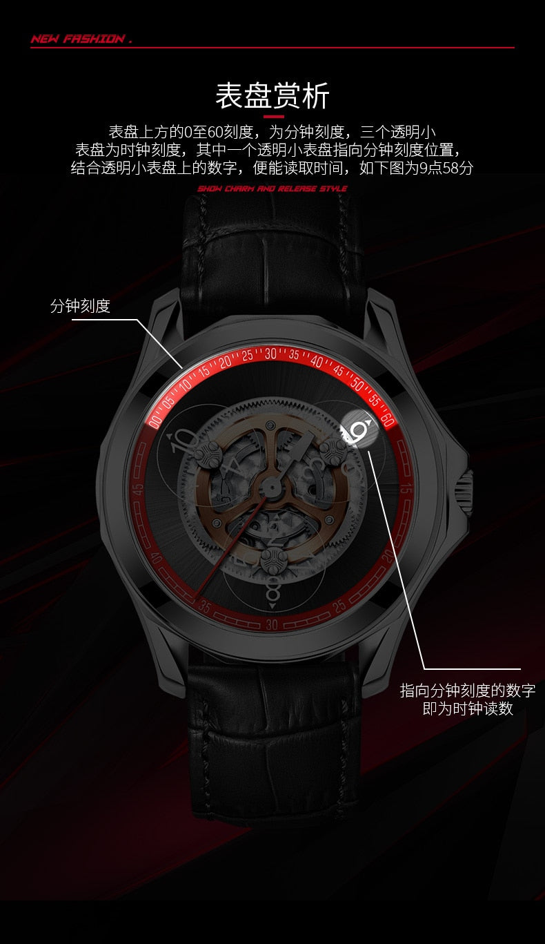 PINDU DESIGN Mens Watches Top Brand Luxury Automatic Watch Men Fashion Business Clock Modified Miyota 8215 Movement Montre Homme - bertofonsi