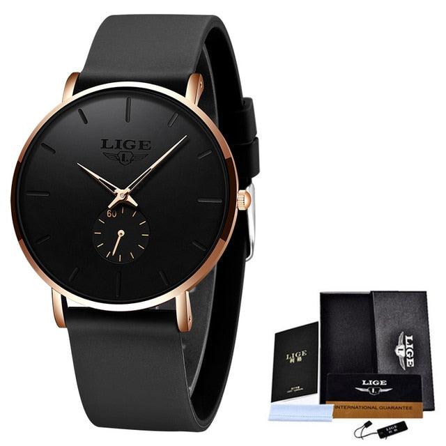 2022LIGE New Silicone Watches Mens Casual Fashion Sport Waterproof Clock Top Brand Luxury Quartz Men Watch Relogio Masculino+Box - bertofonsi