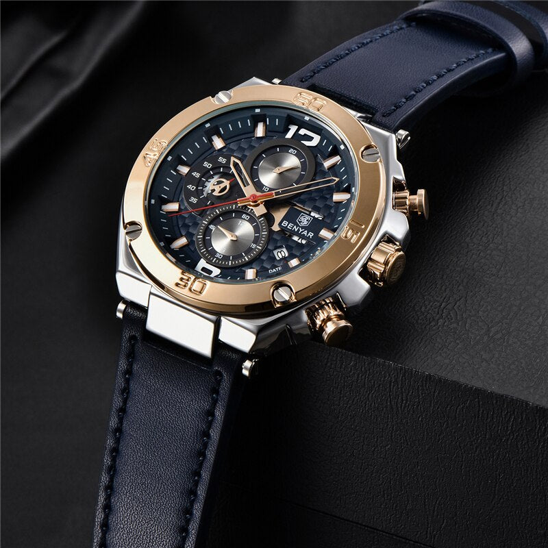 BENYAR 2022 New quartz men&#39;s watches Multifunction sport chronograph watch men top luxury brand wrist watch Relogio Masculino - bertofonsi