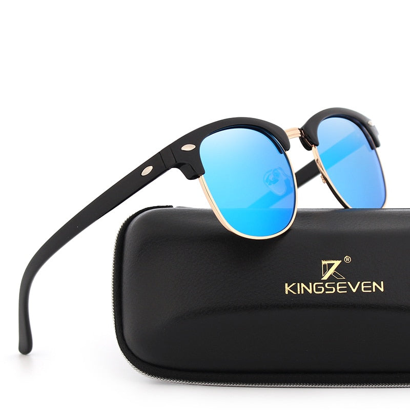 KINGSEVEN Polarized Sunglasses Women Retro Metal Frame Sun Glasses Famous Lady Brand Designer Oculos masculino lentes de sol - bertofonsi