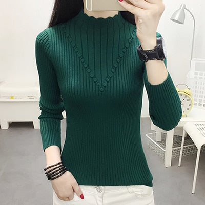 Turtleneck Sweater Women Pull Femme Nouveaute 2022 New Knitted Female Sweater Fall Pullover Winter Clothes Womens Jumpers Mujer - bertofonsi