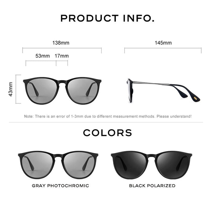 CAPONI Classic Sun Shade Men Photochromic Polarized Sunglasses UV400 Protect Car Driving Super Light Weight TR-90 Eyewear BS3102 - bertofonsi
