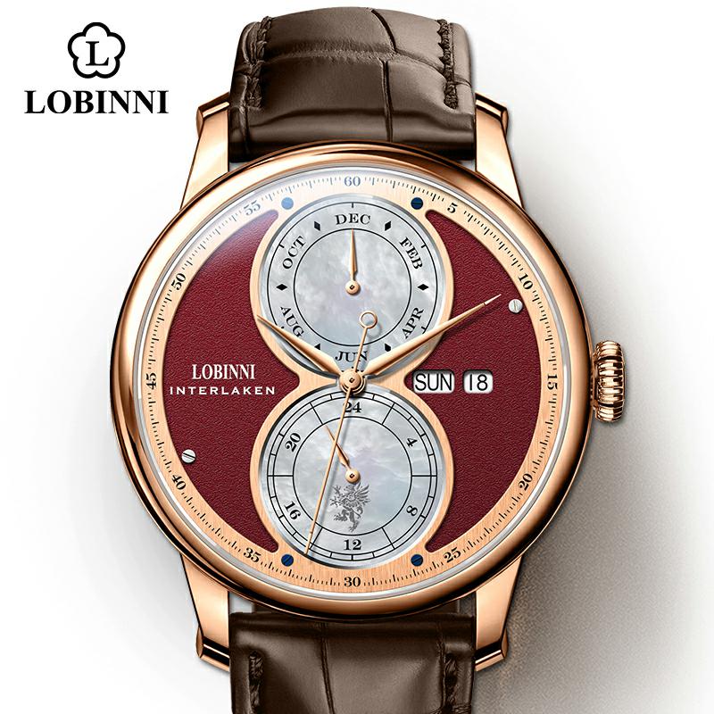 LOBINNI Automatic Mechanical watch men мужские часы relogio waterproof luxury latest business wristwatch erkek kol saati - bertofonsi