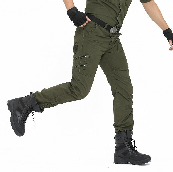 2022 Men&#39;s Cargo Pant Cotton Army Military Tactical Pant Men Vintage Camo Green Work Many Pocket Cotton Camouflage Black Trouser - bertofonsi