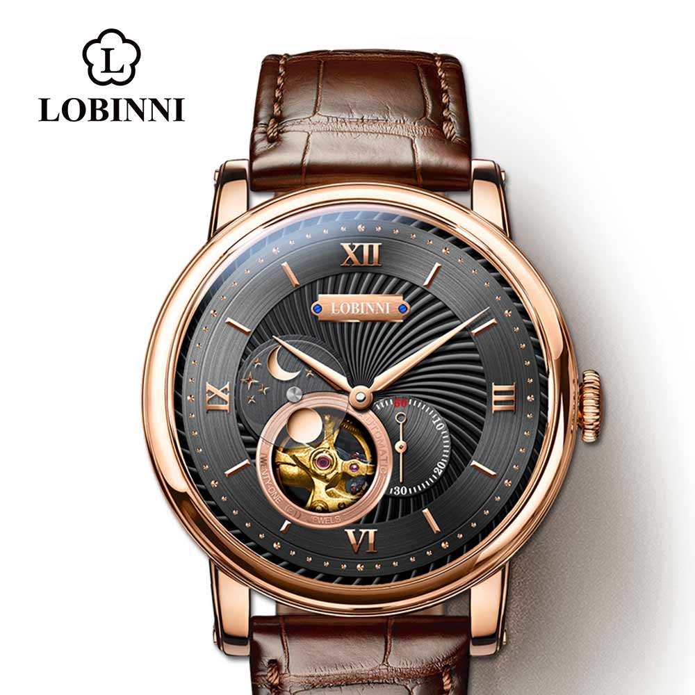 Switzerland Luxury Brand LOBINNI MIYOTA Movement Watch Men Automatic Mechanical Men's Watches Sapphire 50MM Waterproof - bertofonsi