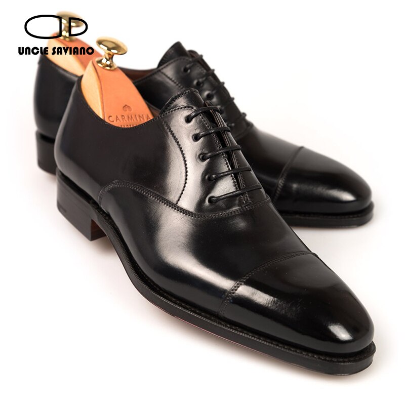 Uncle Saviano Oxford Wedding Luxury Men Shoes Genuine Leather Handmade Fashion Dress Designer Formal Best Man Shoes Original - bertofonsi