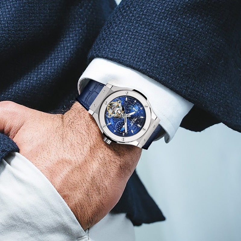 PINDU Design Mens Watches Top Brand Luxury Fashion Business Automatic Watch Men&#39;s Waterproof Mechanical Watch Montre Homme - bertofonsi