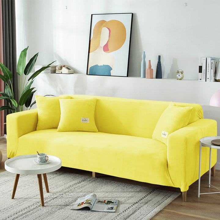 1/2/3/4 Seat Velvet Plush Sofa Covers for Living Room All-inclusive Couch Cover Elastic Case Sofa Slipcover Stretch - bertofonsi