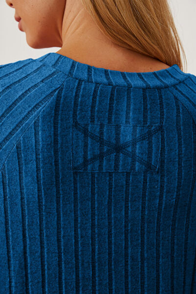 Basic Bae Full Size Ribbed Thumbhole Sleeve T-Shirt - bertofonsi