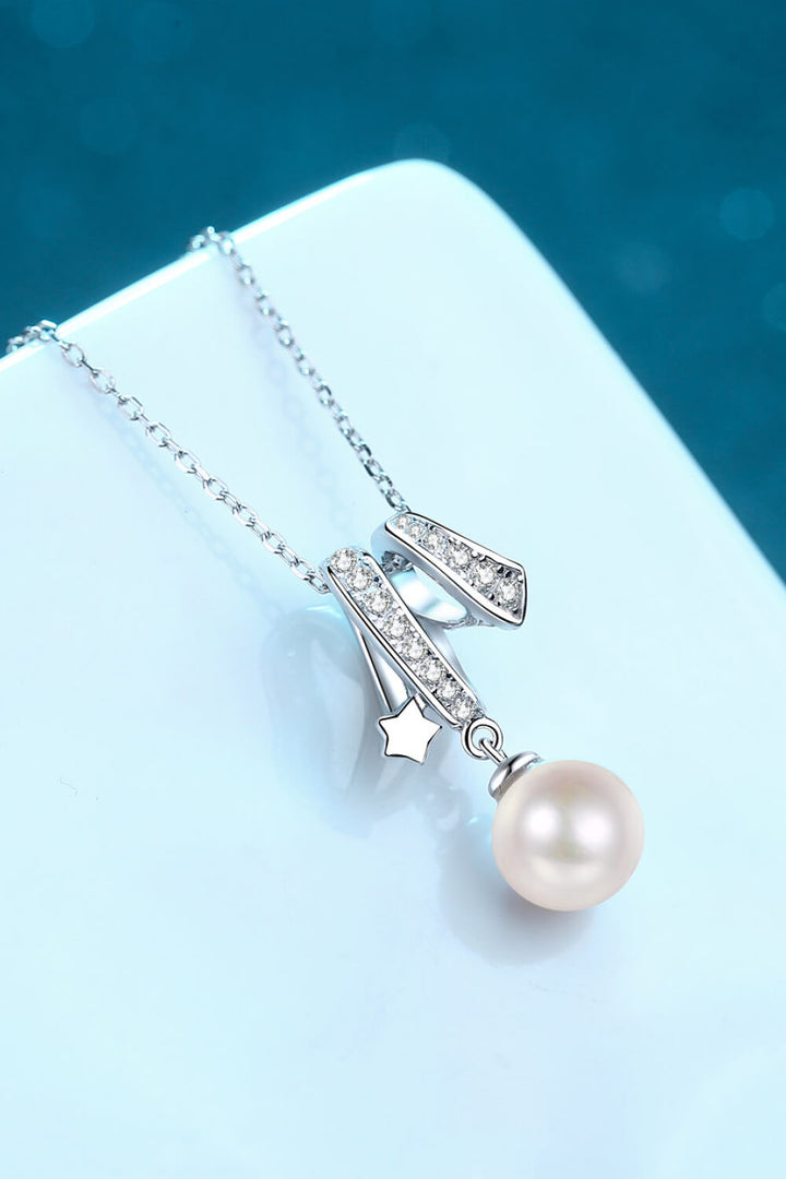 Give You A Chance Pearl Pendant Chain Necklace - bertofonsi