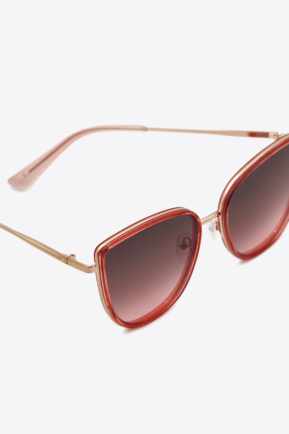 Full Rim Metal-Plastic Hybrid Frame Sunglasses - bertofonsi