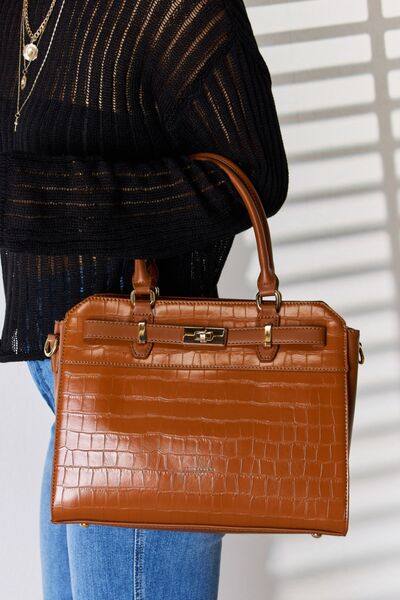 David Jones Texture PU Leather Handbag - bertofonsi