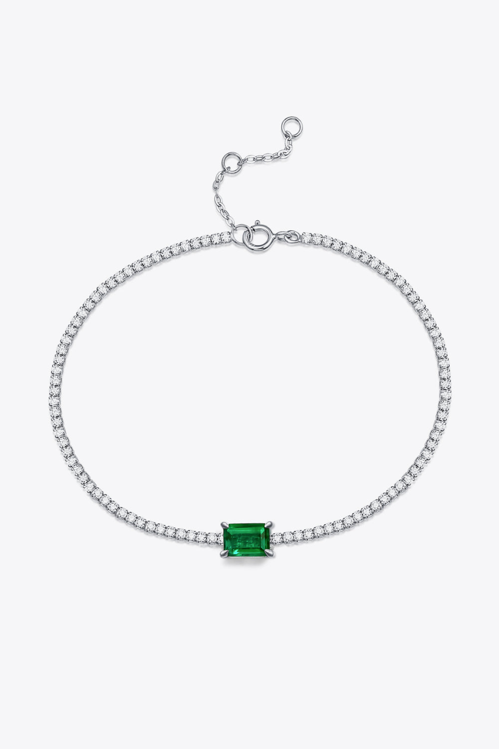 1 Carat Lab-Grown Emerald Bracelet - bertofonsi