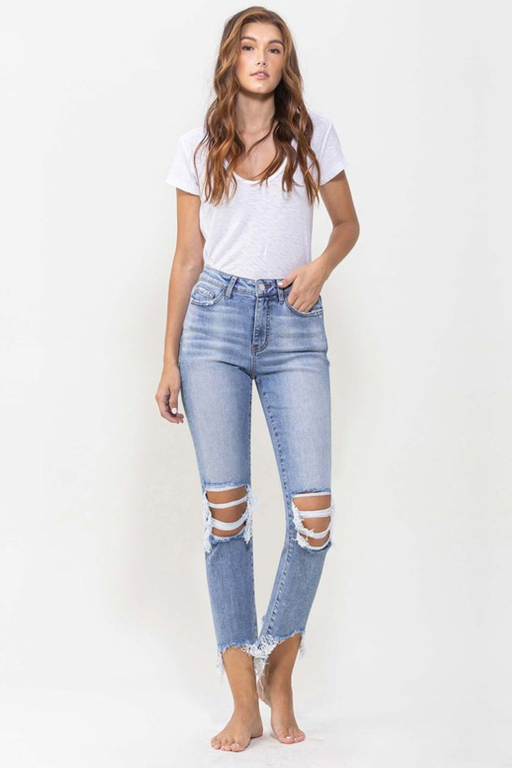 Lovervet Full Size Courtney Super High Rise Kick Flare Jeans - bertofonsi