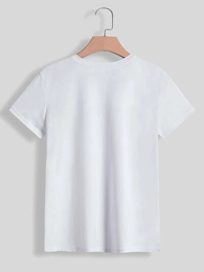 Graphic Round Neck Short Sleeve T-Shirt - bertofonsi