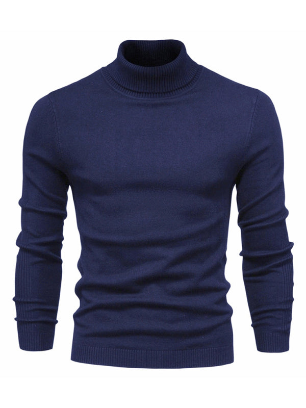 Turtleneck Men's Pullover Sweater Casual Knitwear - bertofonsi